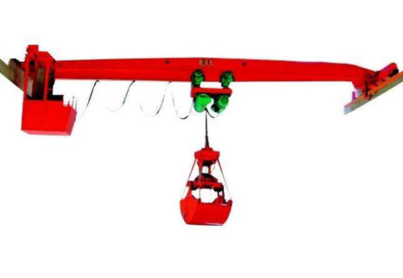 Single Girder Overhead Crane með grípa
